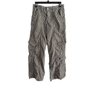 Urban Outfitters BDG Y2K Retro Swirl Print Utility Cargo Jogger Pants Size Small